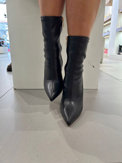 gold stivaletto tacco metallo