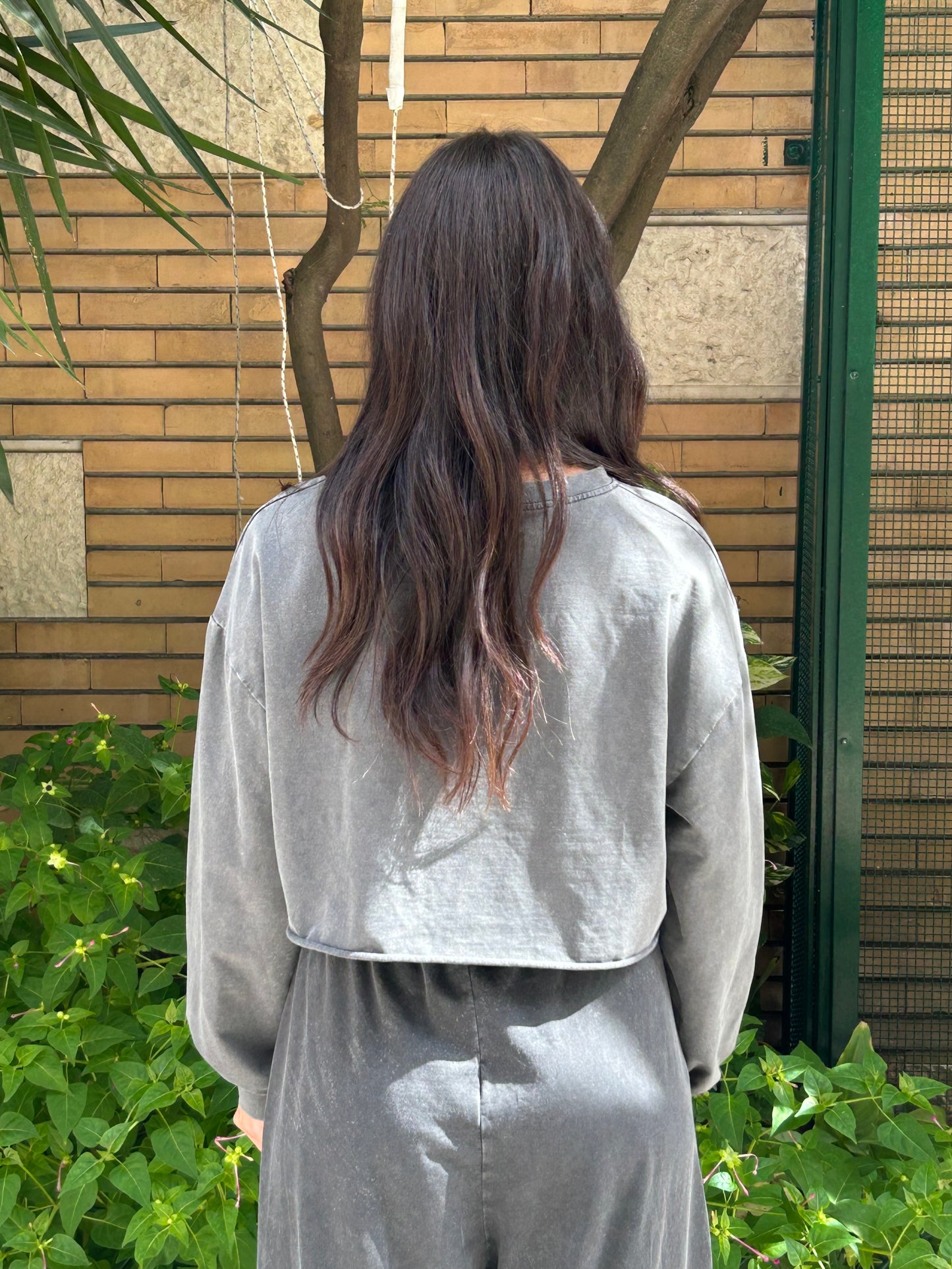 isabel felpa crop stampa