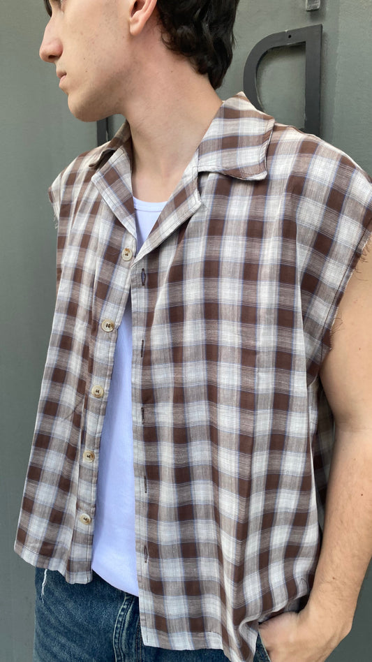 duca camicia smanicata quadri