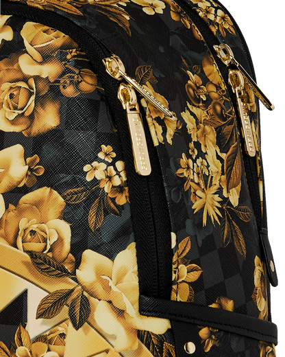 sprayground gold floral savage