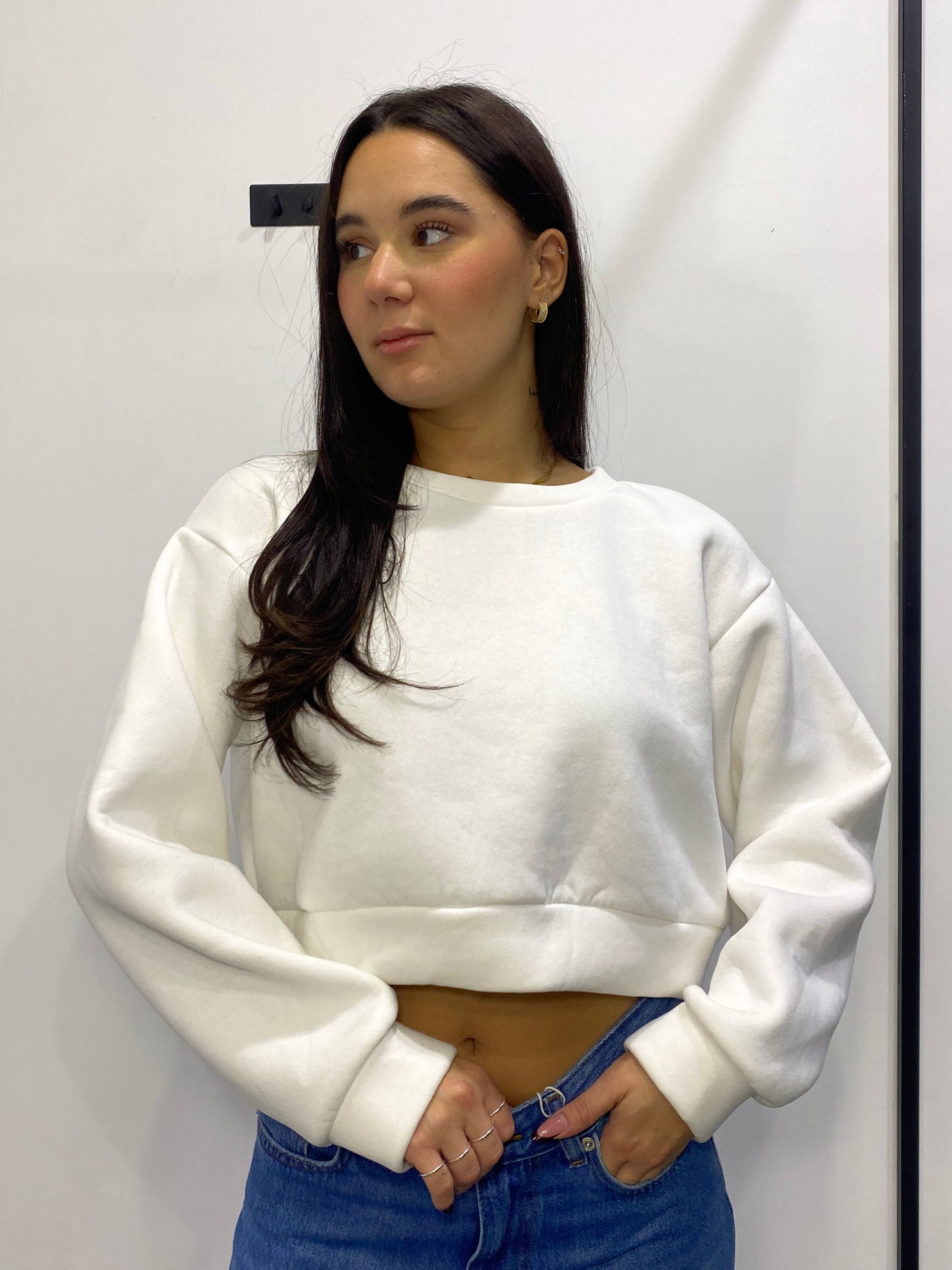 chic felpa crop basic