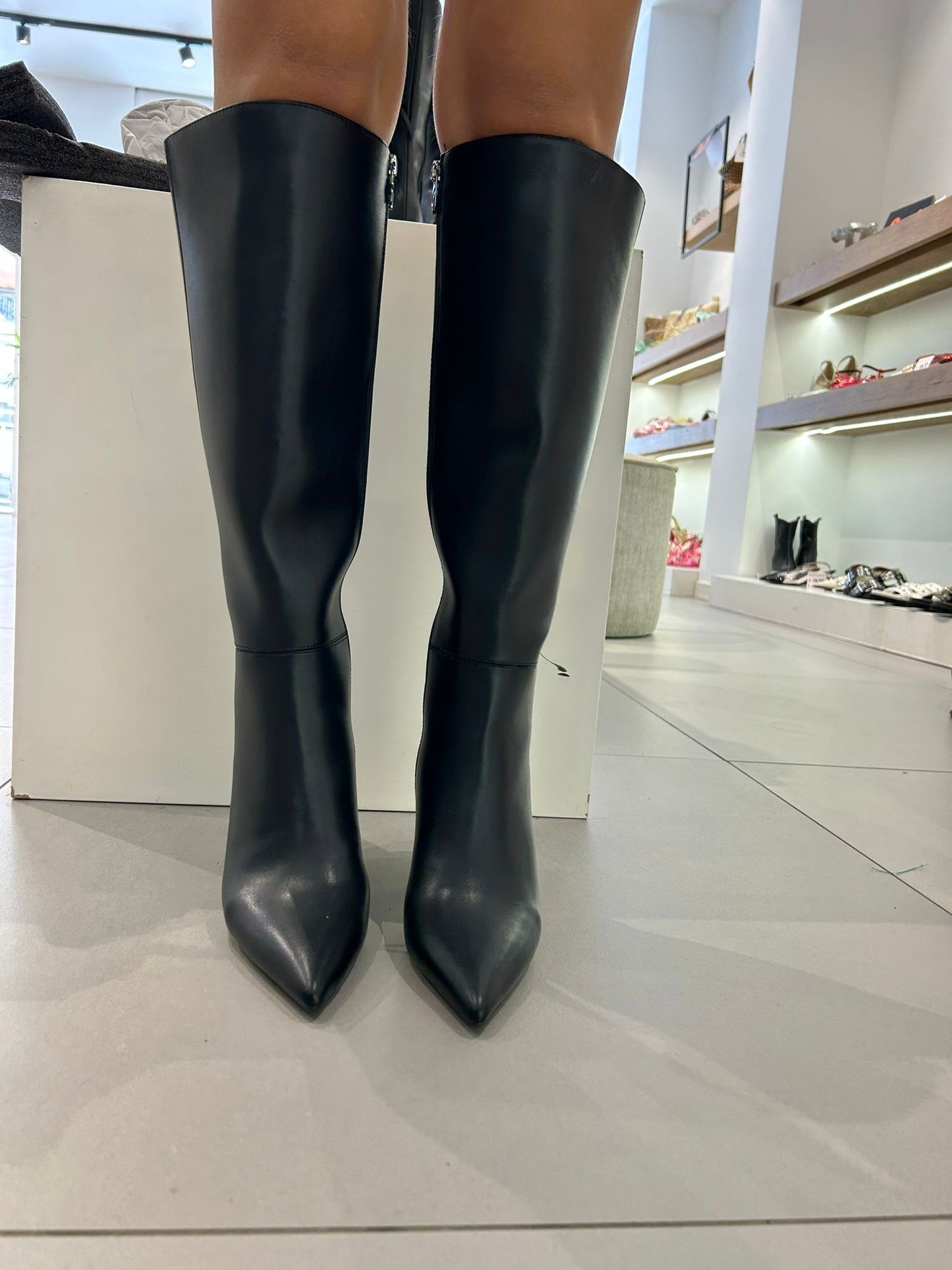 gold stivale in pelle