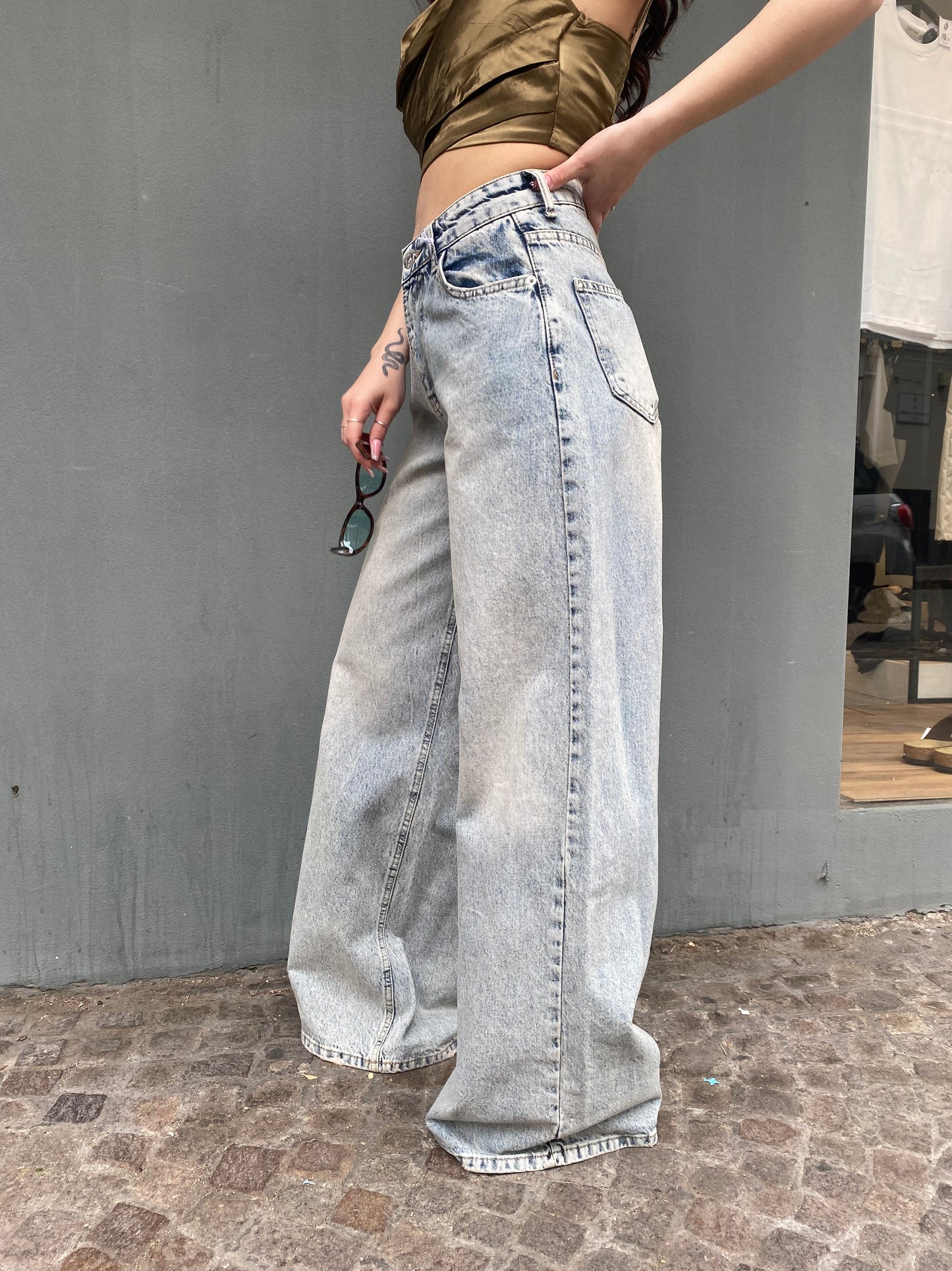 lumina jeans gamba larga