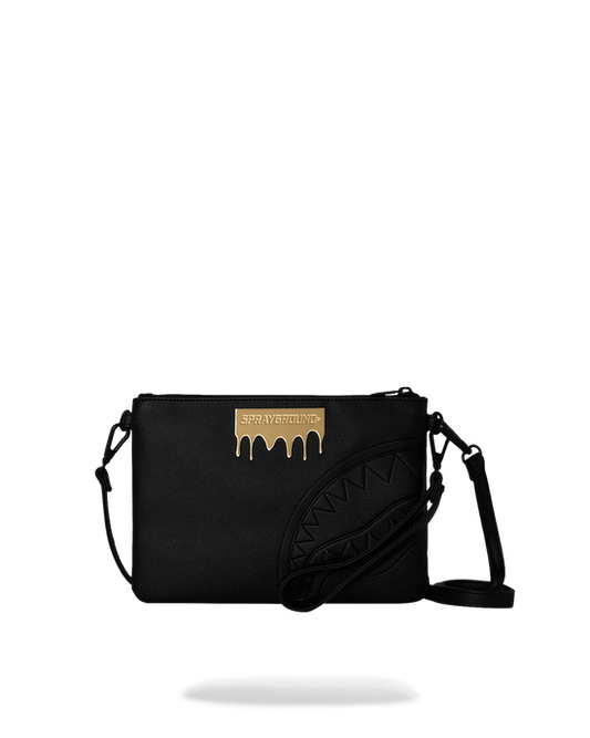 sprayground gold brick clutch