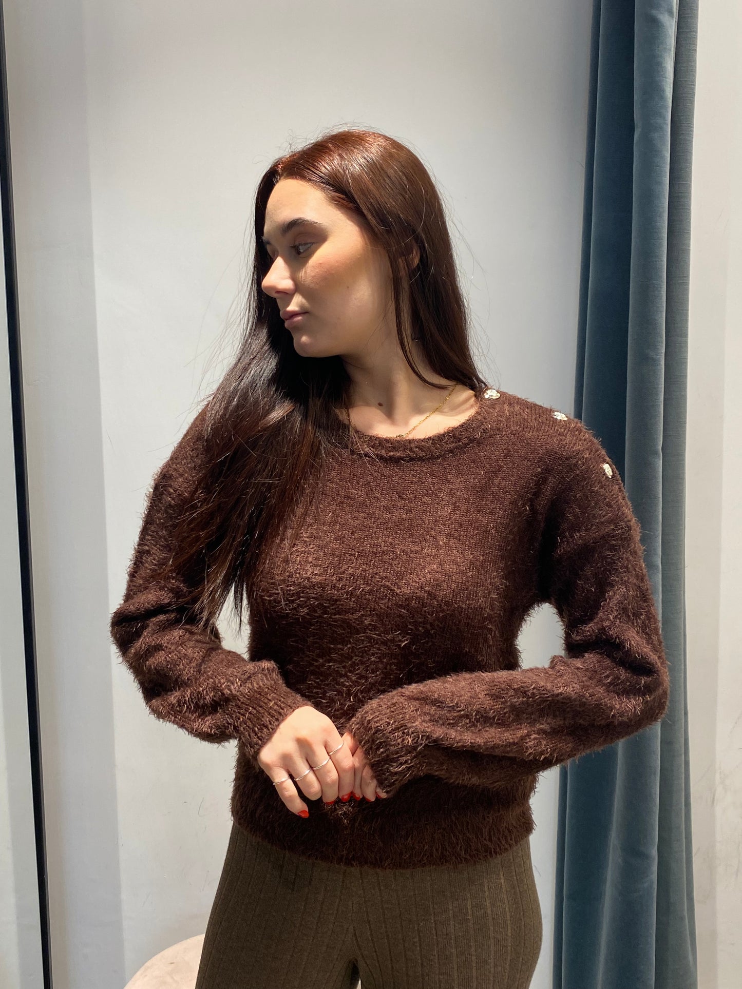 egg maglia pelo bottoni