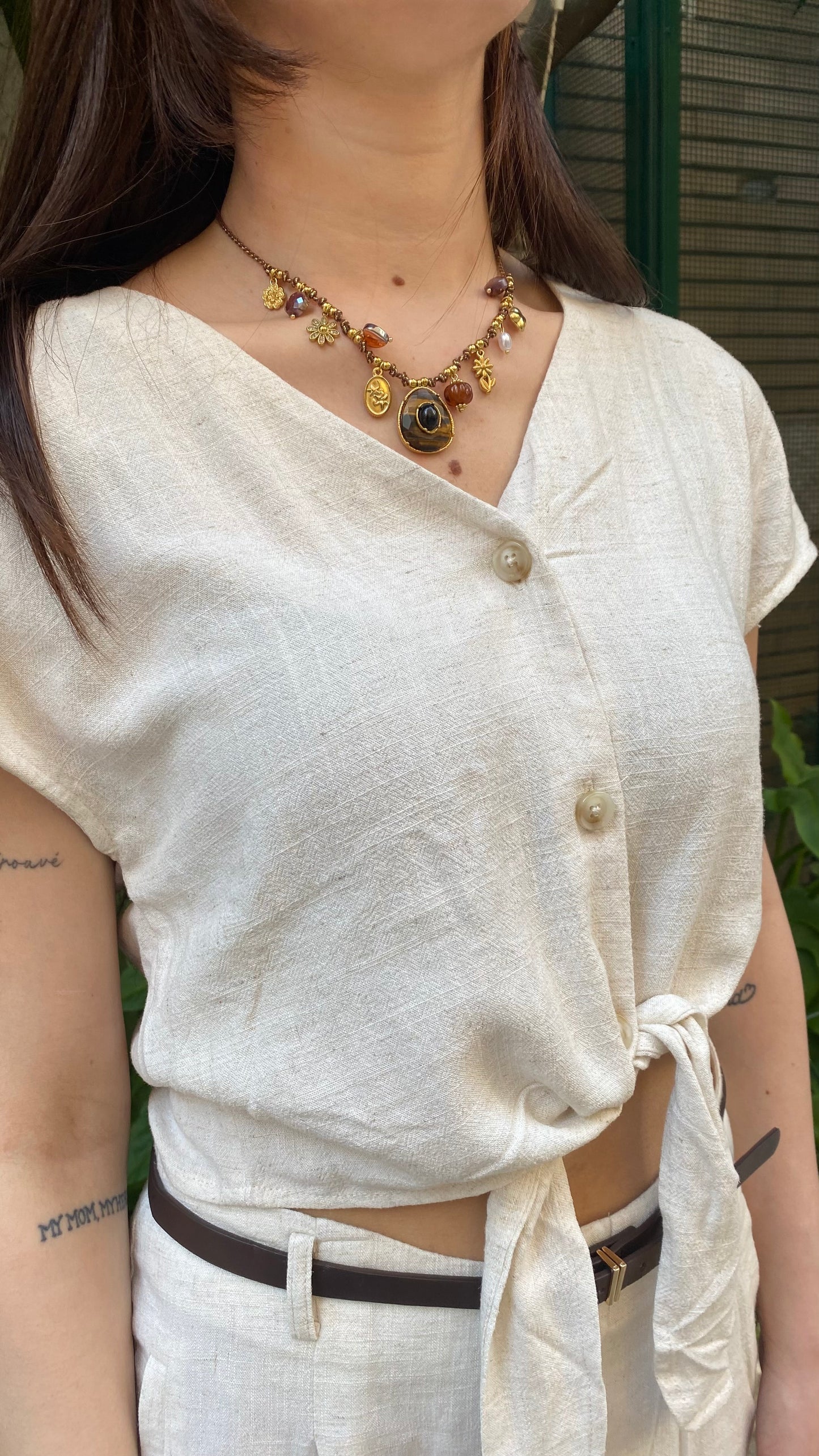 only camicia crop nodo