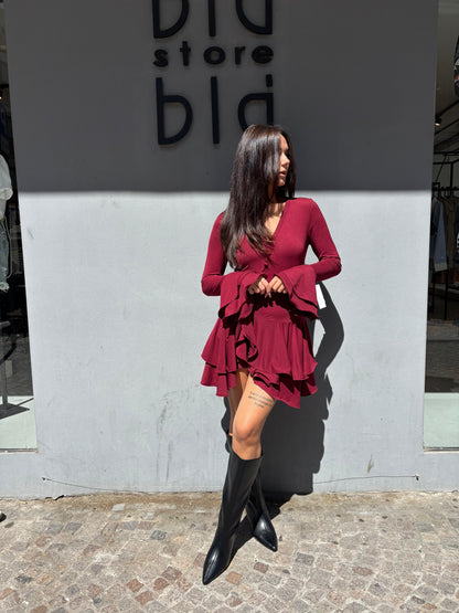 victor mini dress rouches