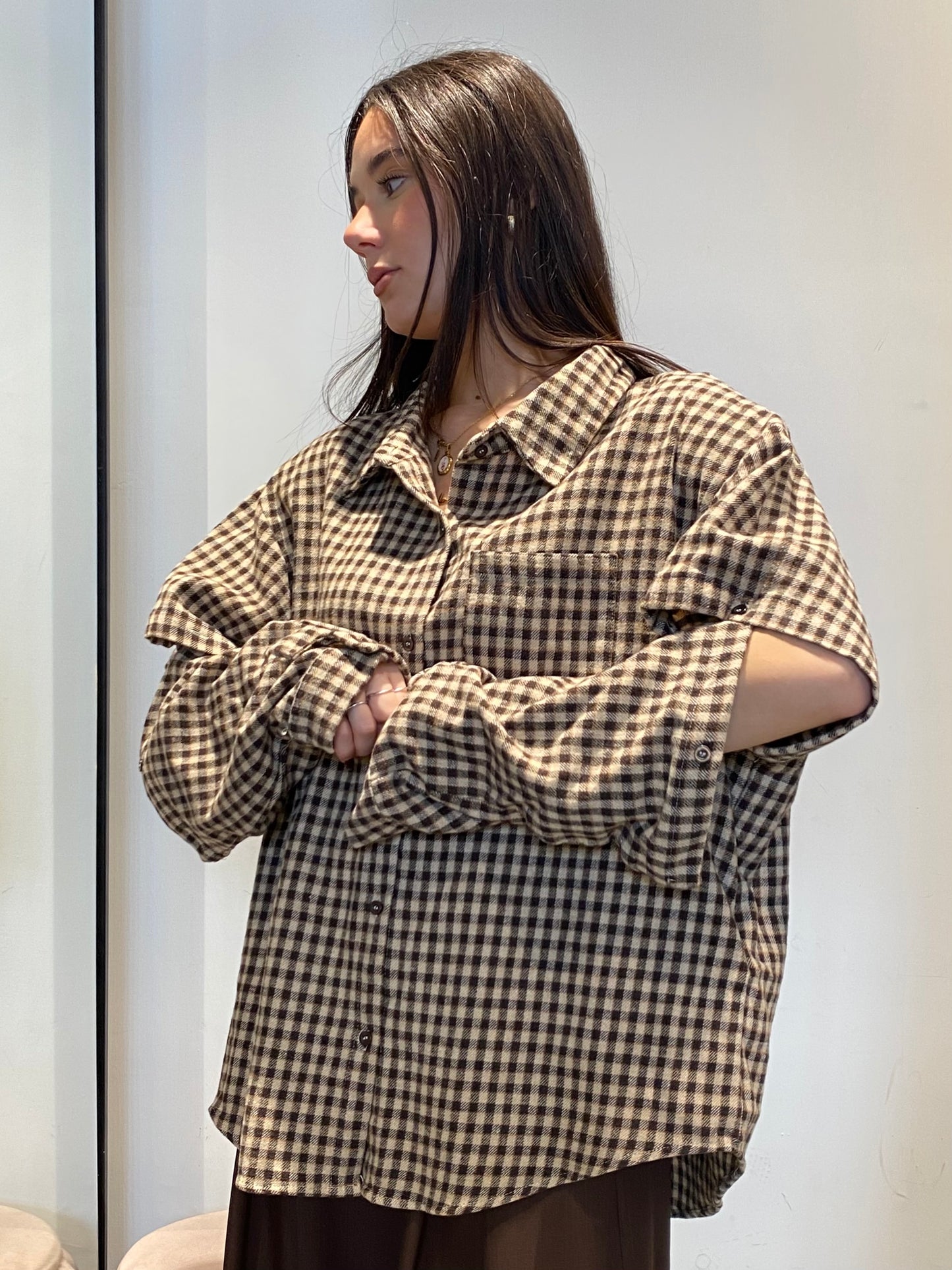 victor camicia manicotto quadri