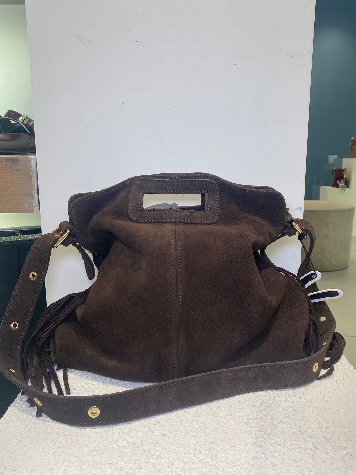 good vibes borsa frange manico