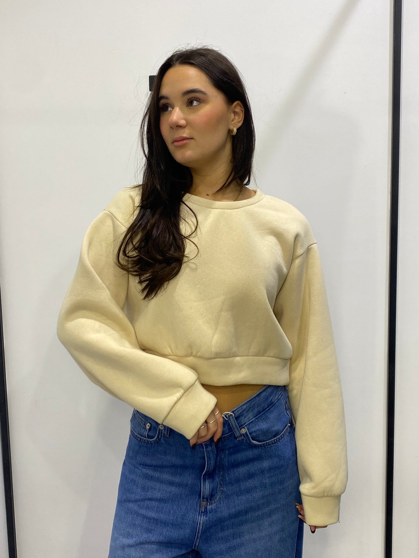 chic felpa crop basic