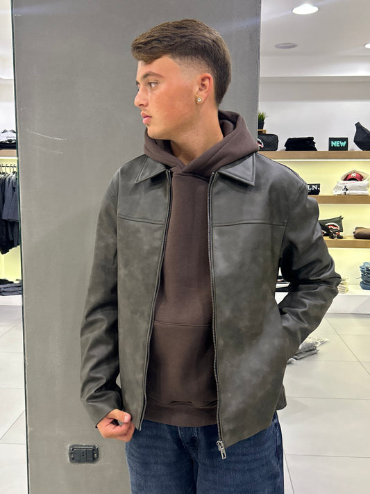 only&sons giubbino in pelle