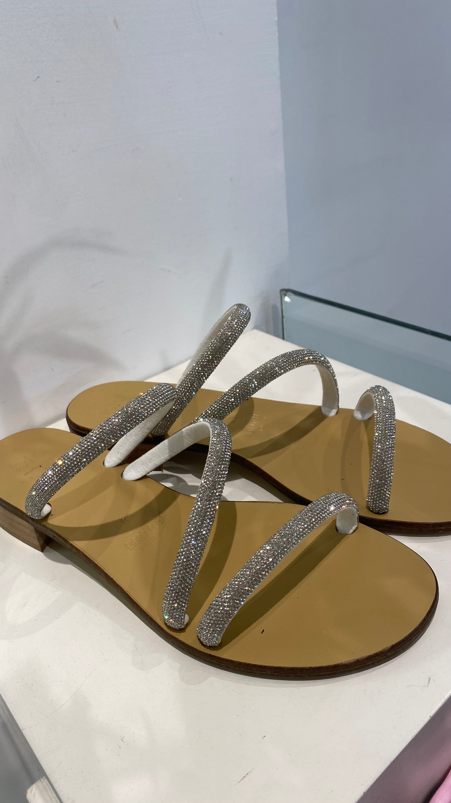 giovi sandalo scalzato strass