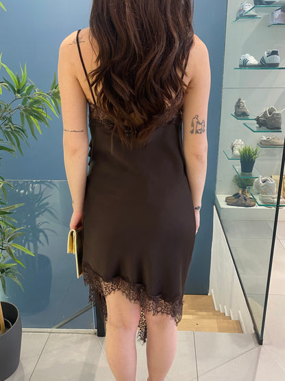 isabel abito pizzo raso