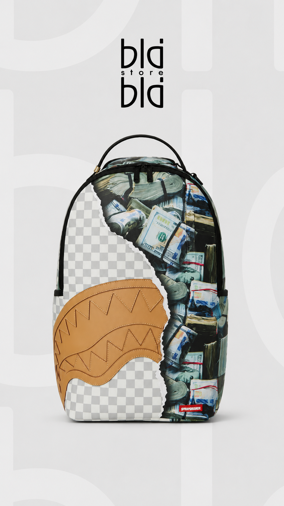 sprayground check full of cash
