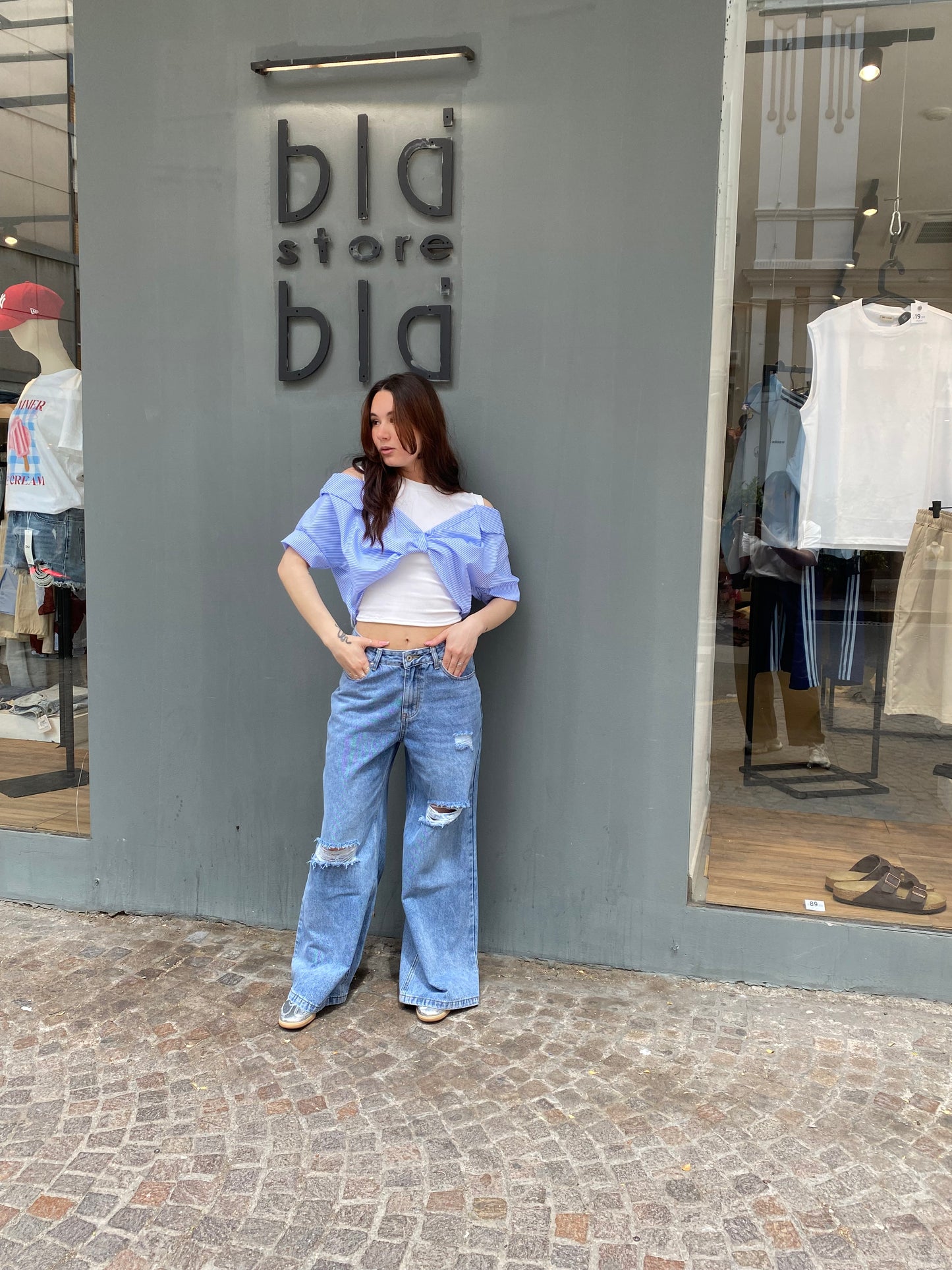 isabel jeans palazzo strappi