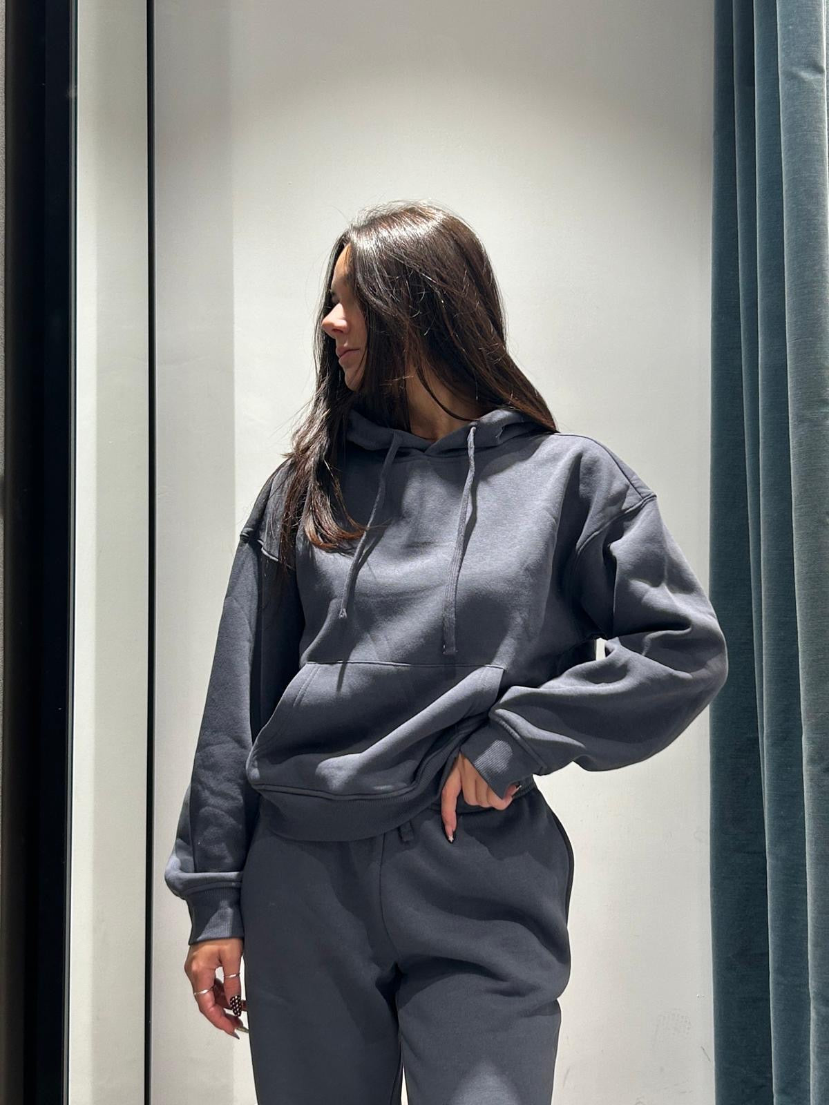 only felpa basic cappuccio