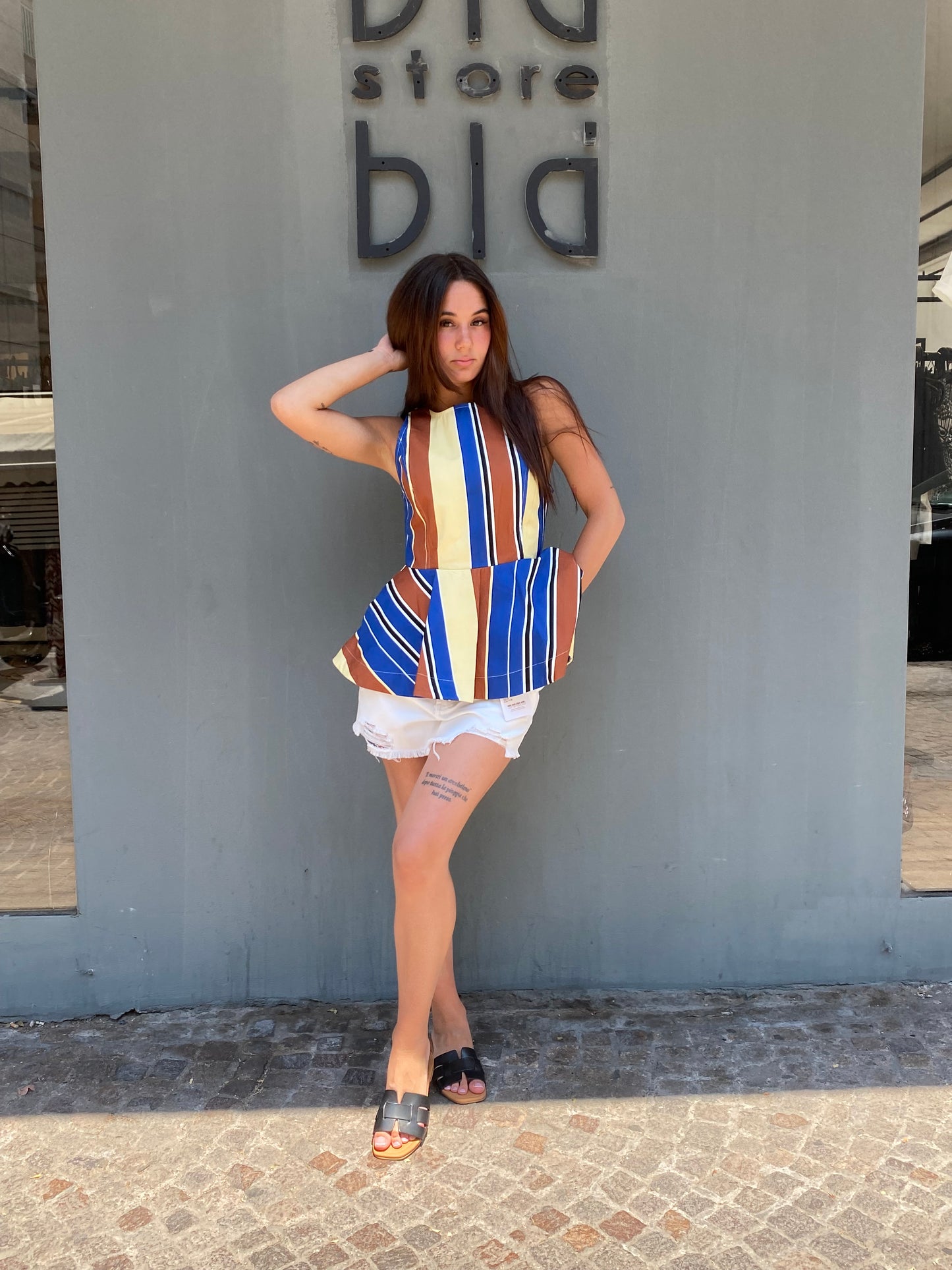 lumina top balza righe