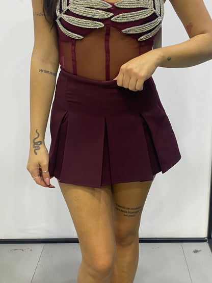 chic mini shorts pieghe