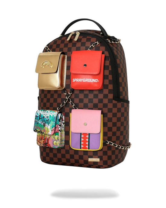 sprayground hanging pockets mix
