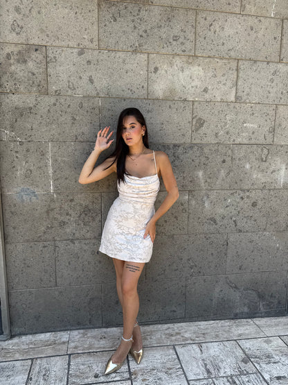 victor mini dress licra ricamo