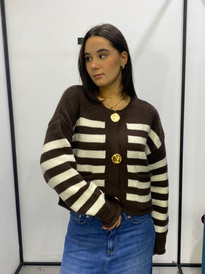 glitter cardigan righe