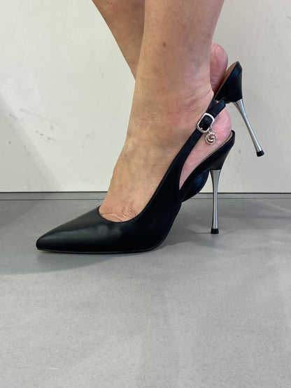 gold sling back t metallo