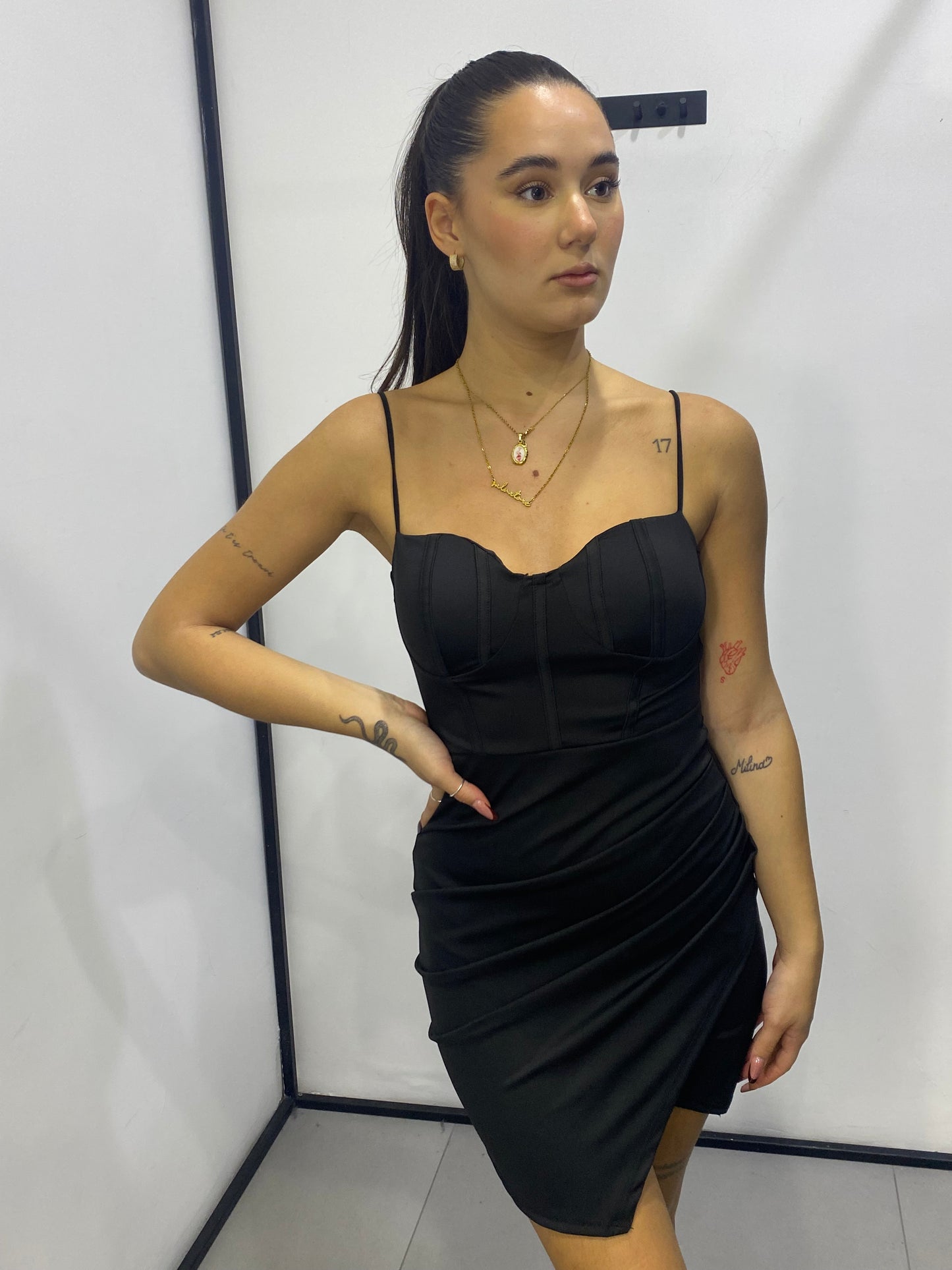 chic mini dress bustier