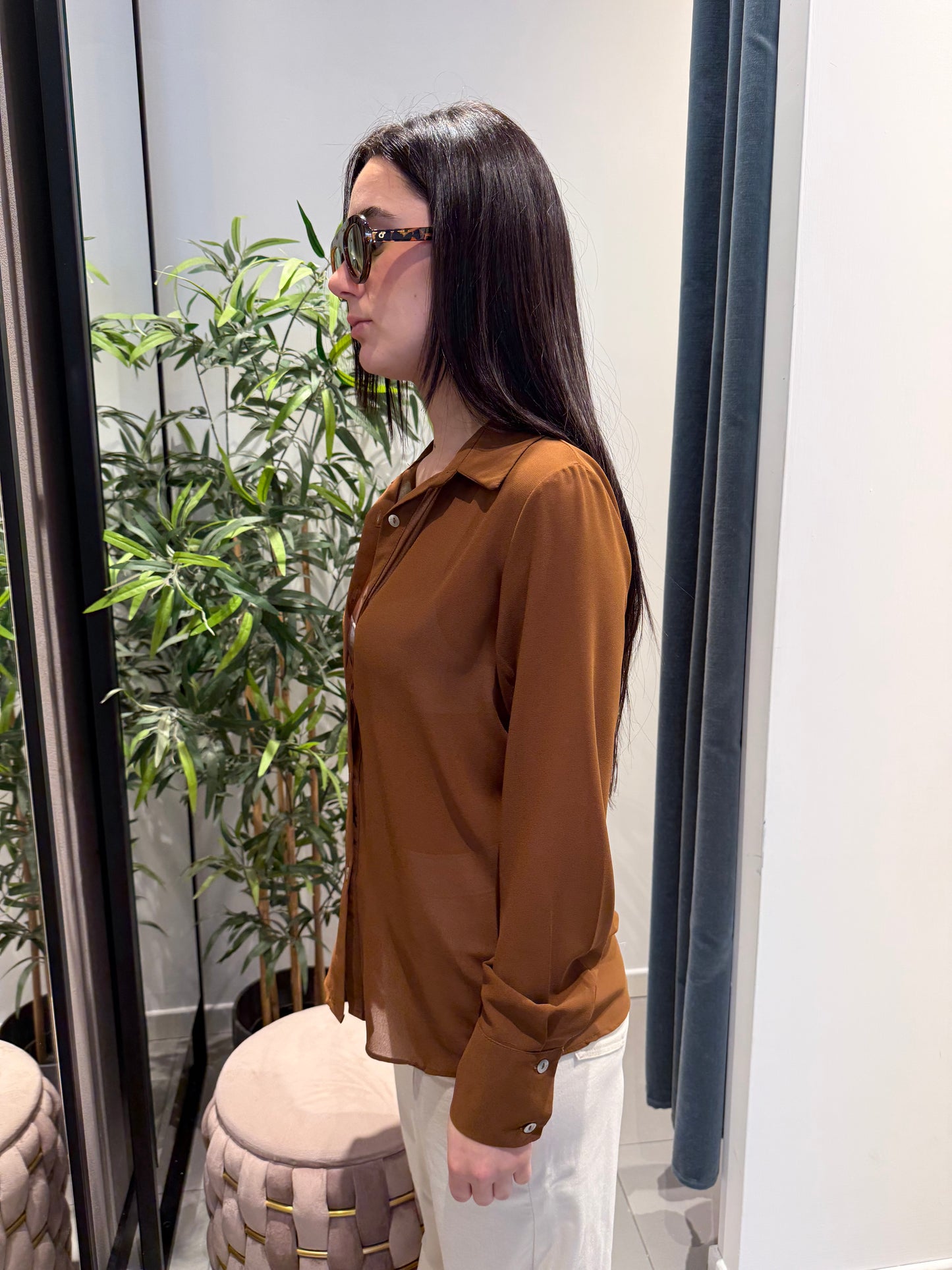 ornella b camicia georgette basic