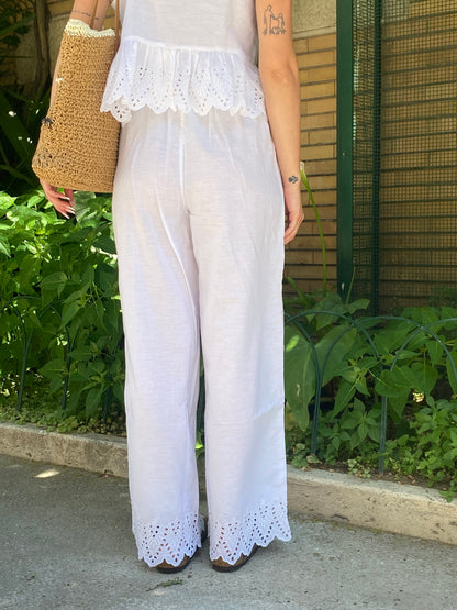 only pantalone bordo pizzo sangallo