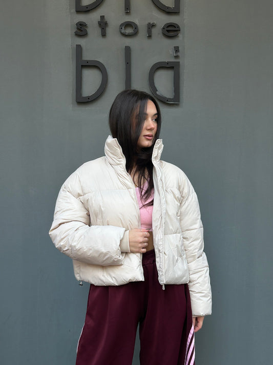 glitter piumino crop