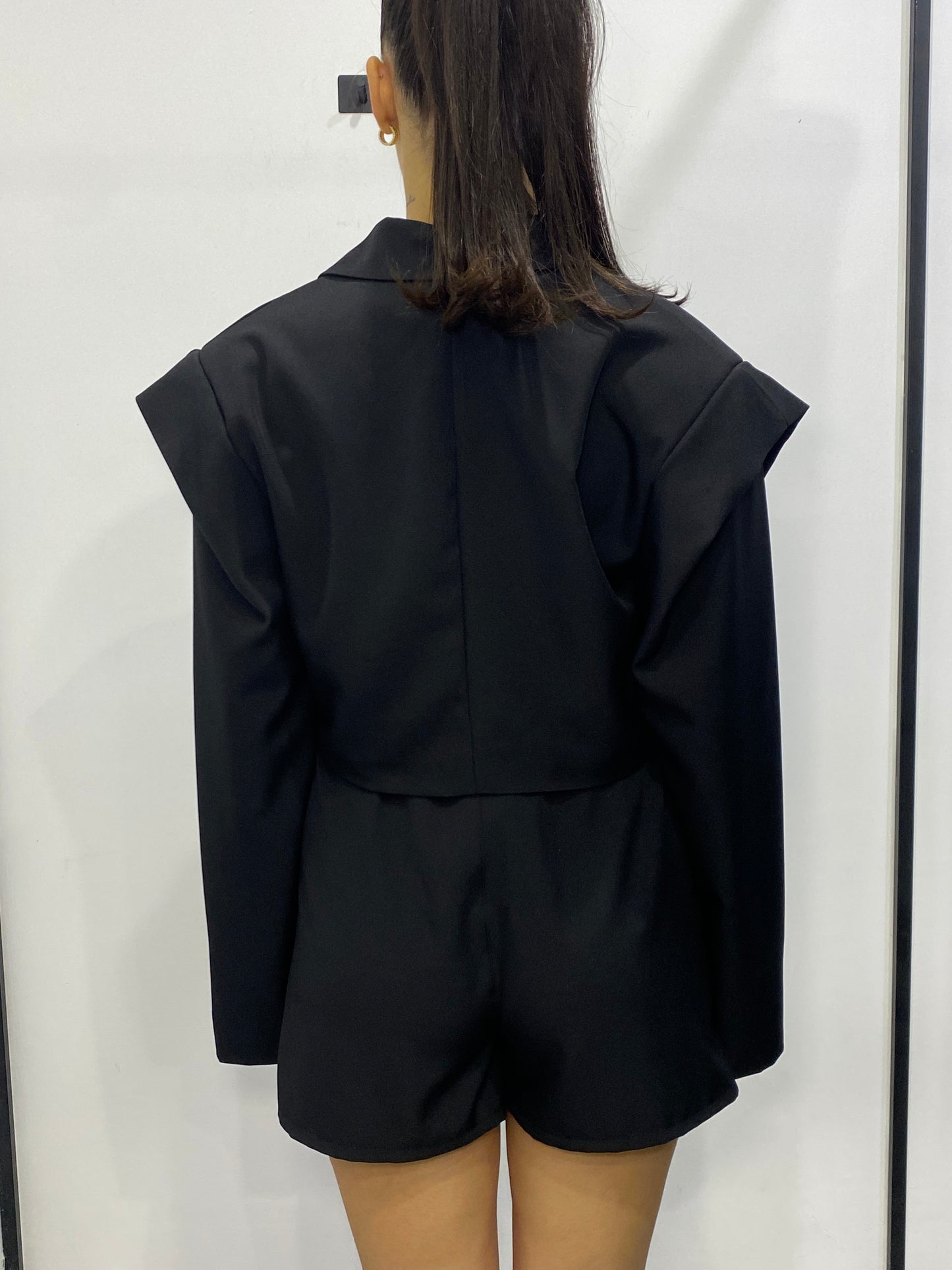 luna cordset giacca crop+shorts