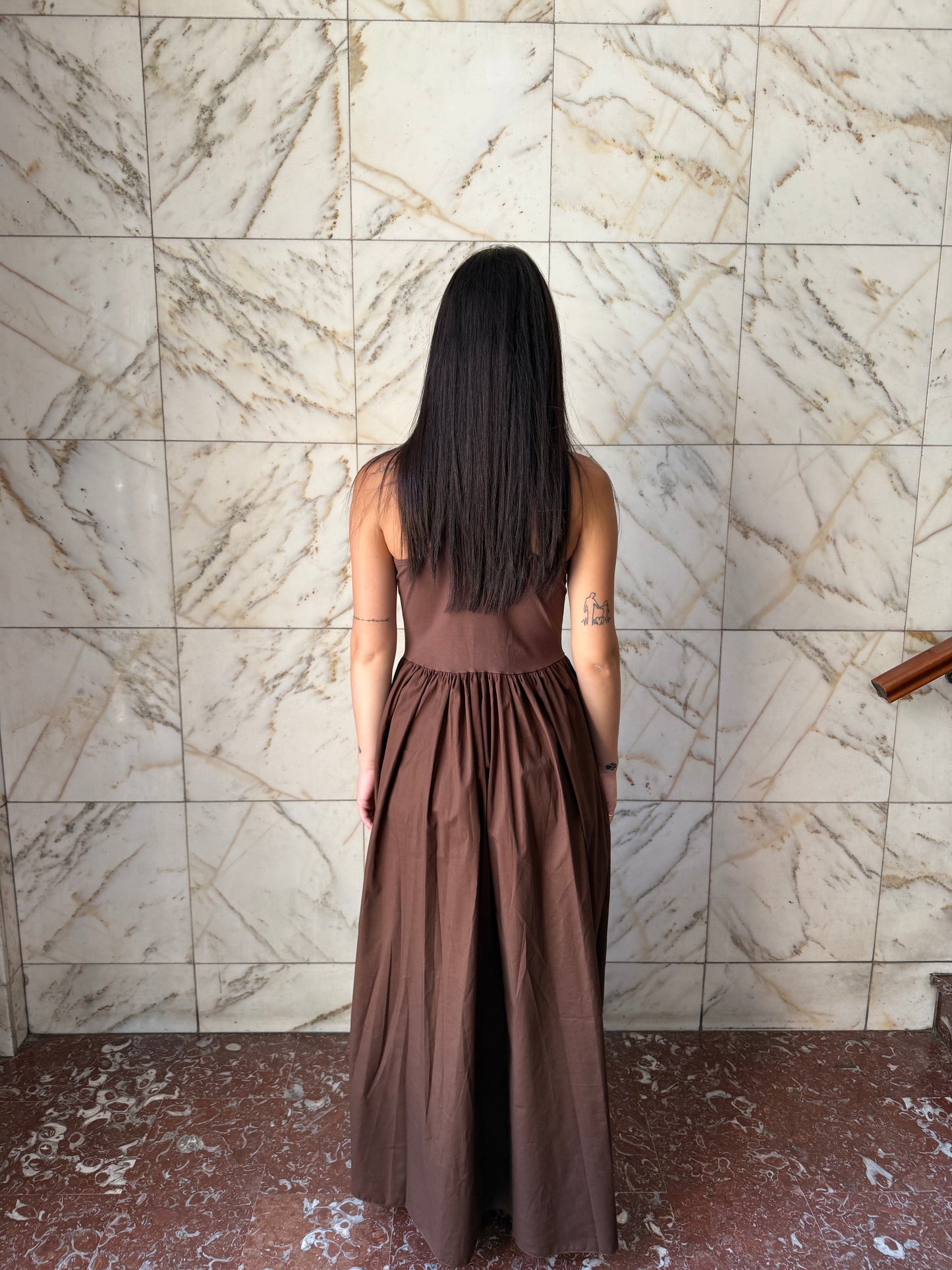 luna long dress scollo america