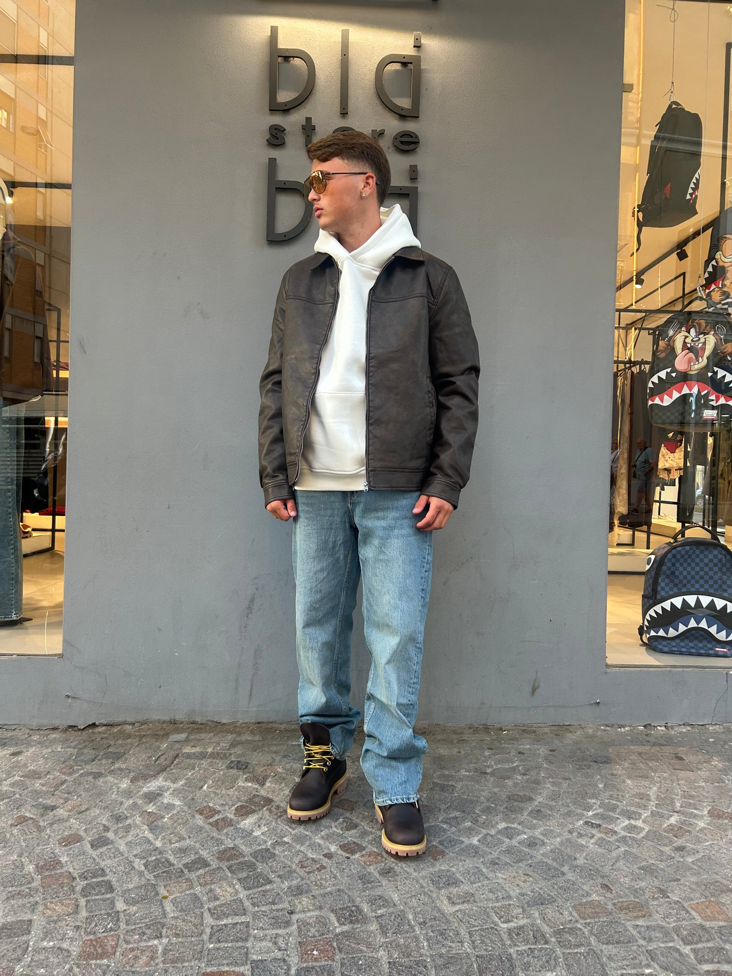 tiffosi jacket in pelle