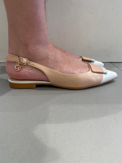 gold sling back bicolor