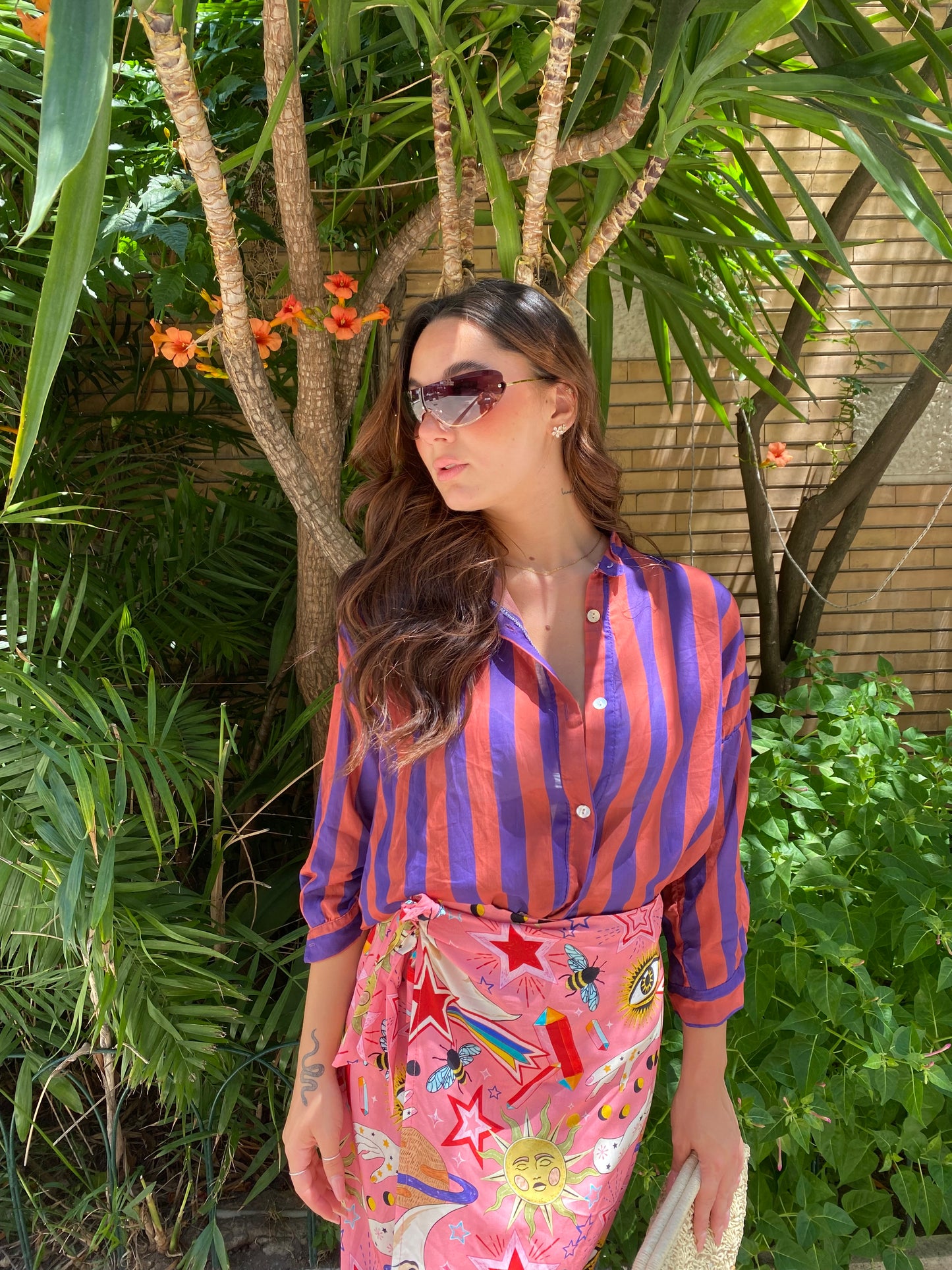 glitter camicia righe