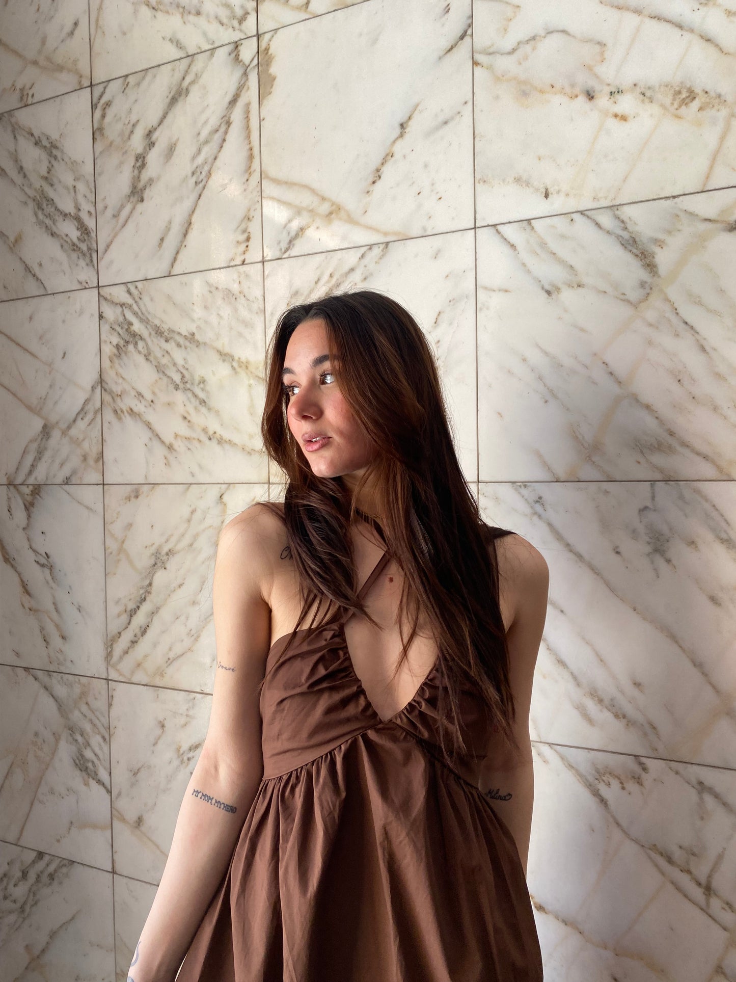 isabel long dress cotone