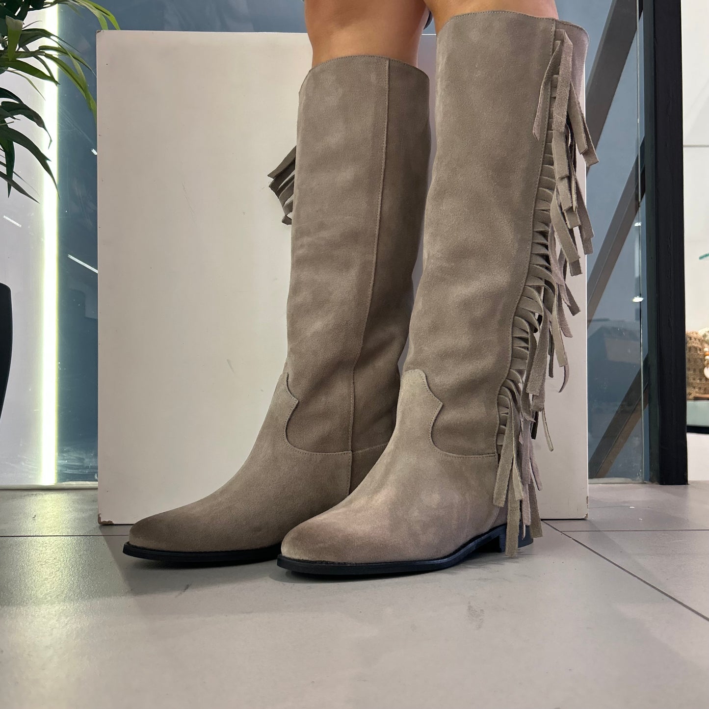 giovy stivale z/i frange