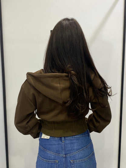 glitter felpa bustier