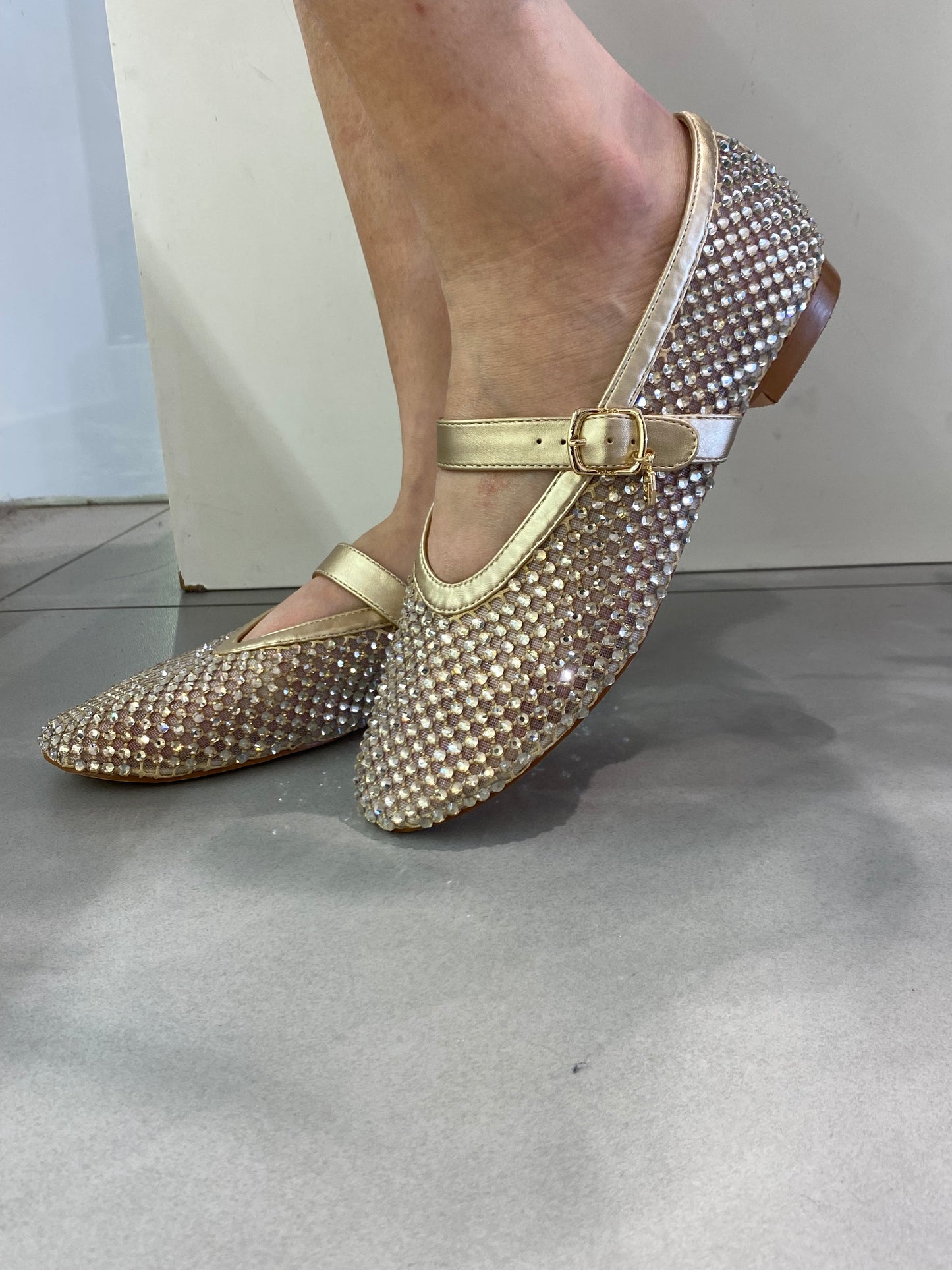 gold ballerina strass