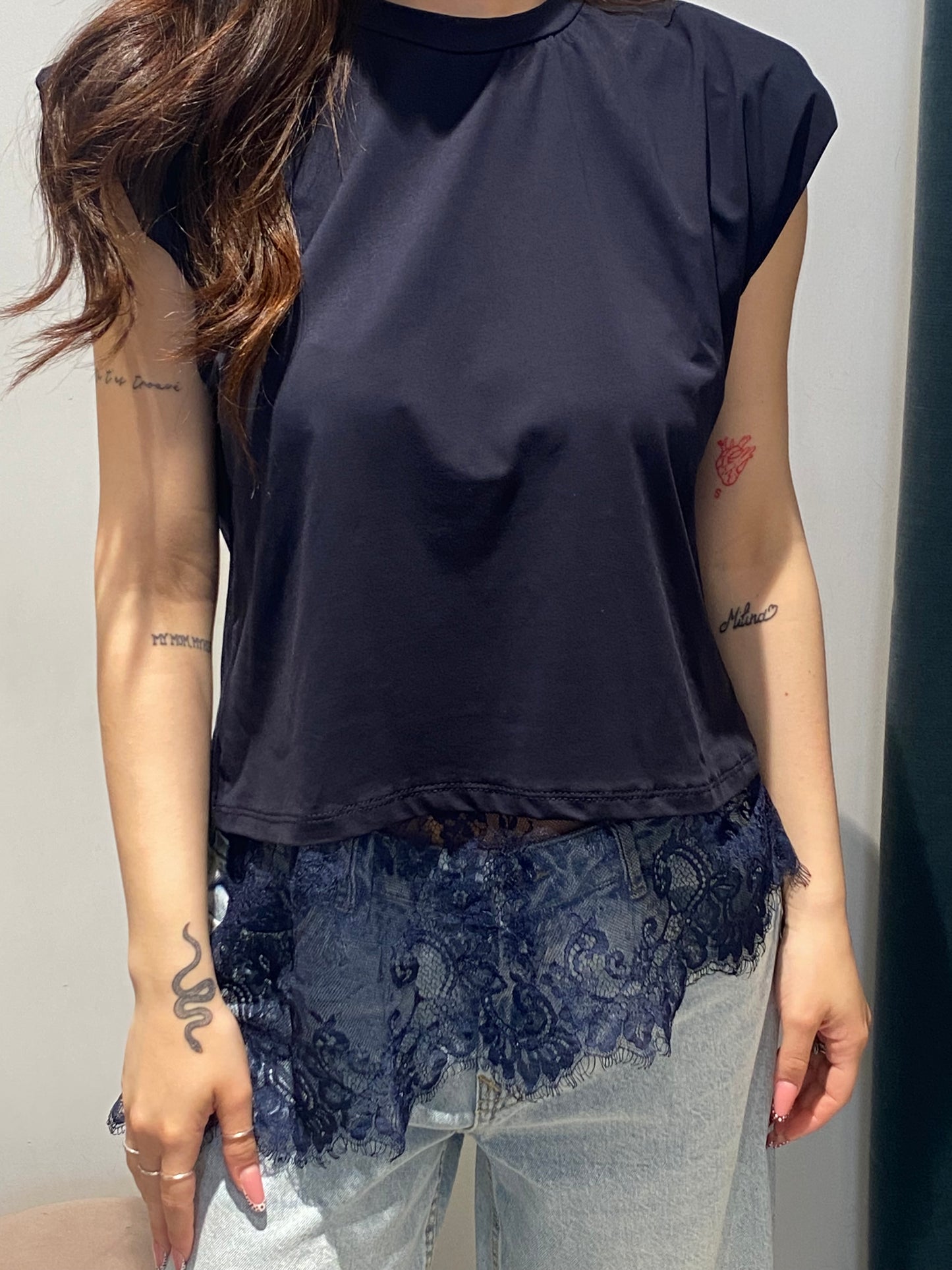 isabel t-shirt smanicata pizzo