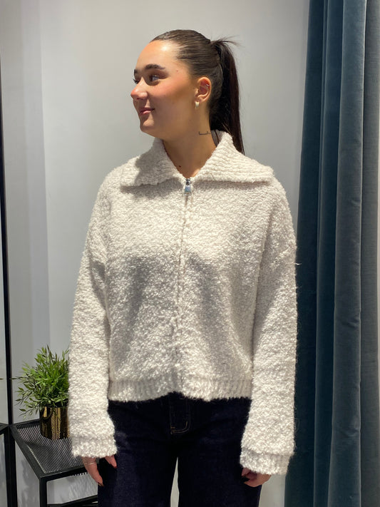 isabel cardigan boucle zip