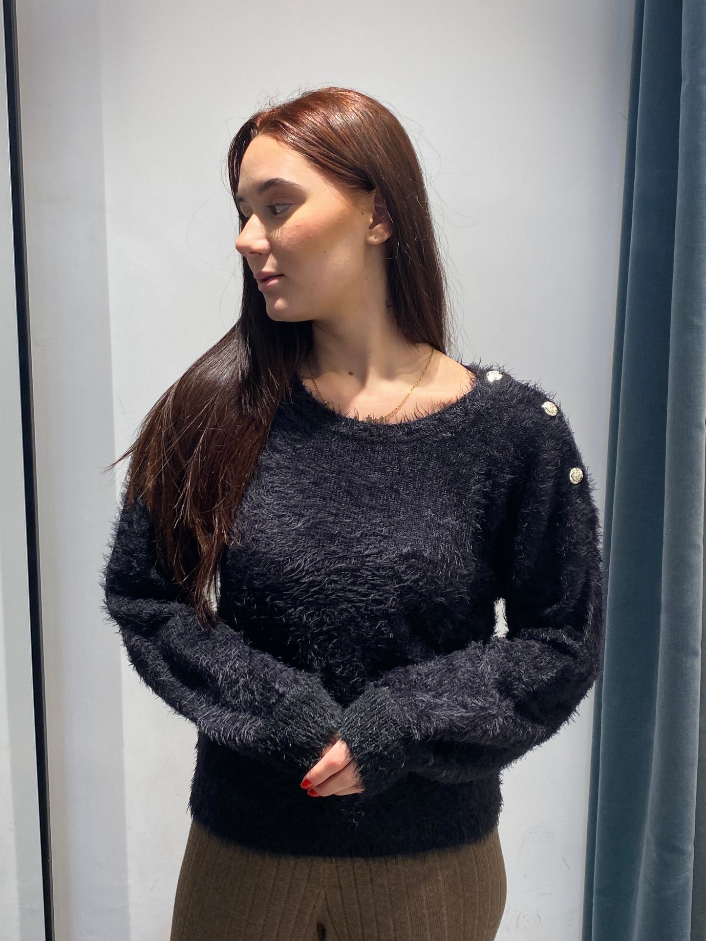 egg maglia pelo bottoni