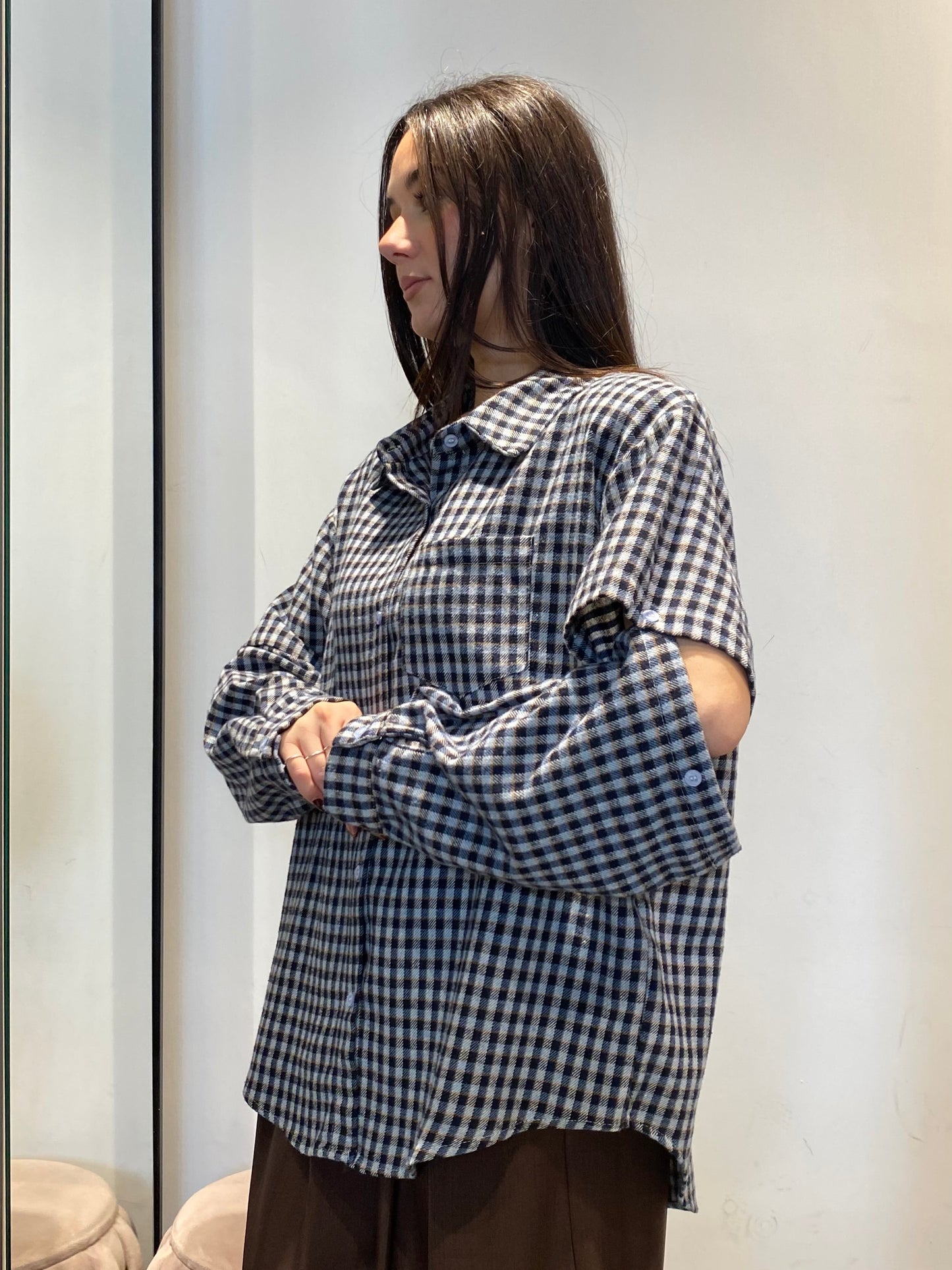 victor camicia manicotto quadri