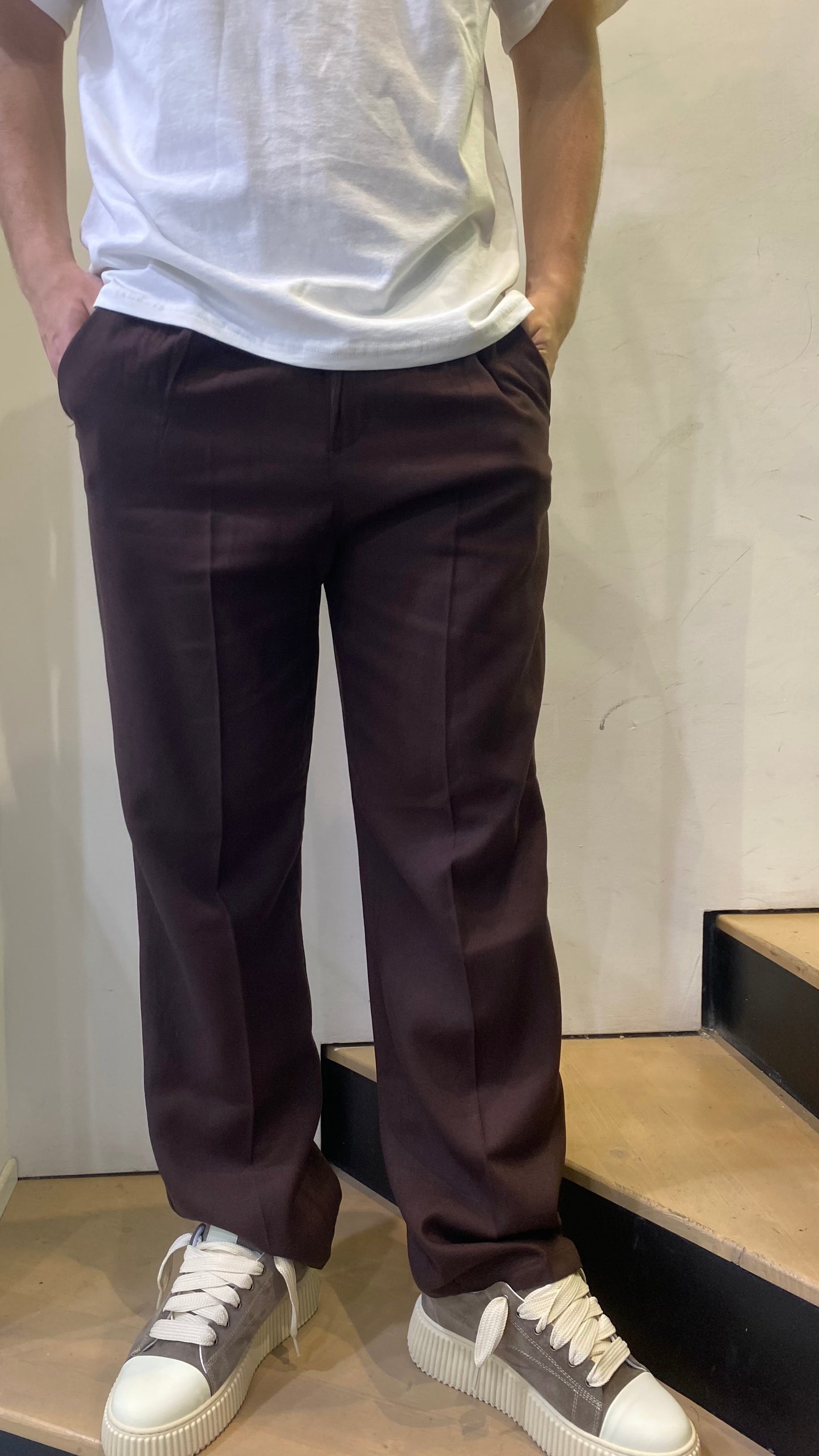 duca pantalone lino