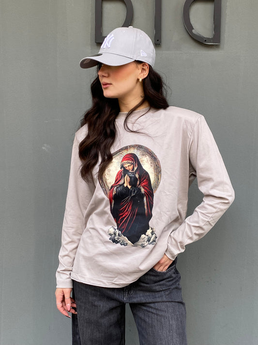 barock t-shirt stampa madonna