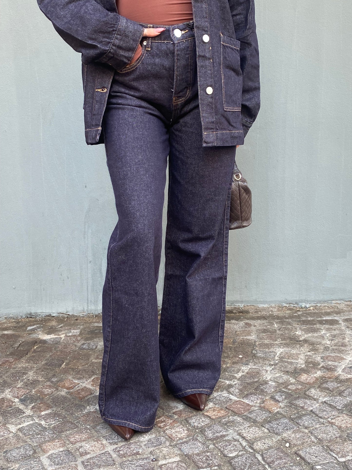 glamorous jeans gamba larga