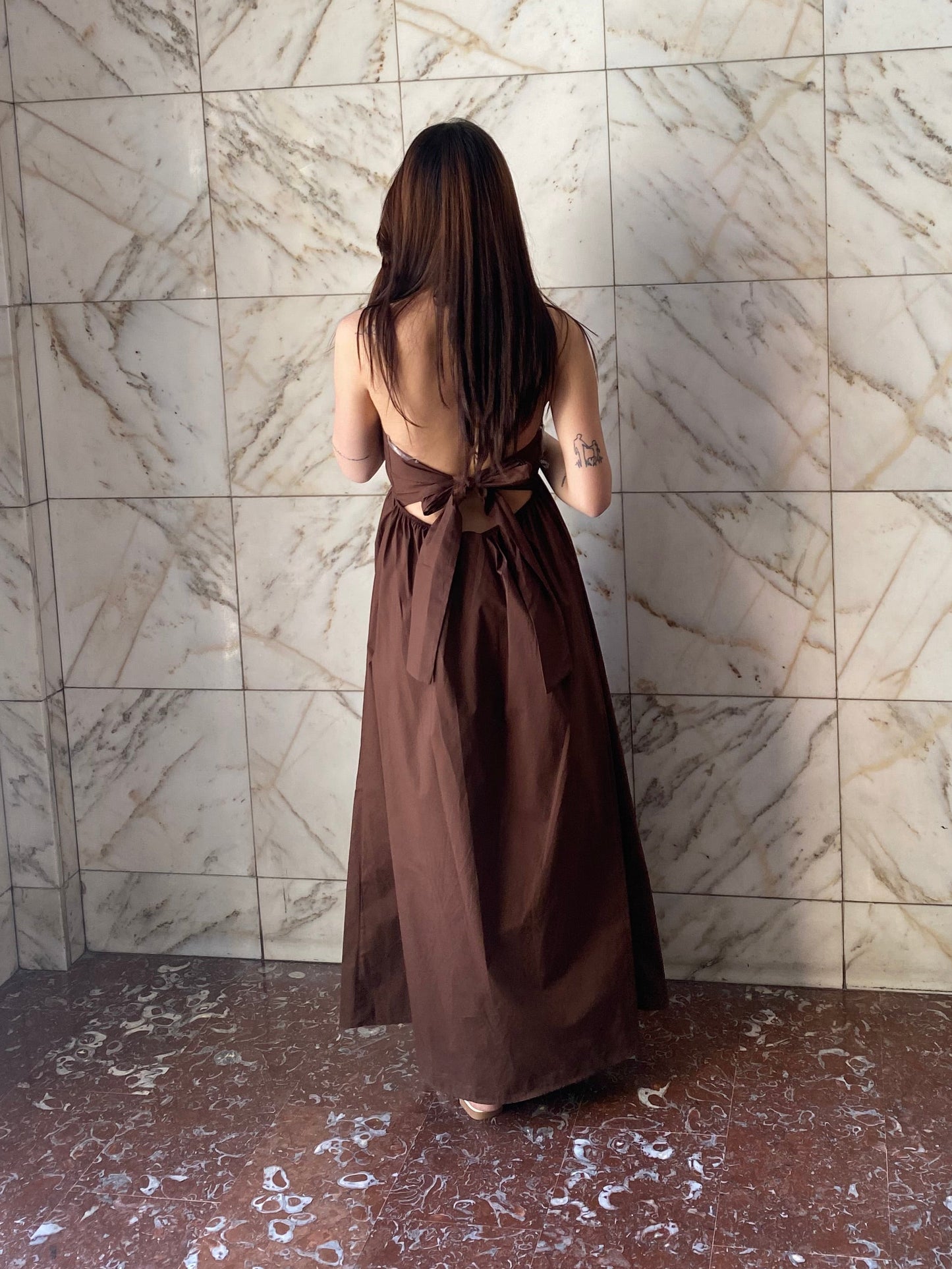 isabel long dress cotone