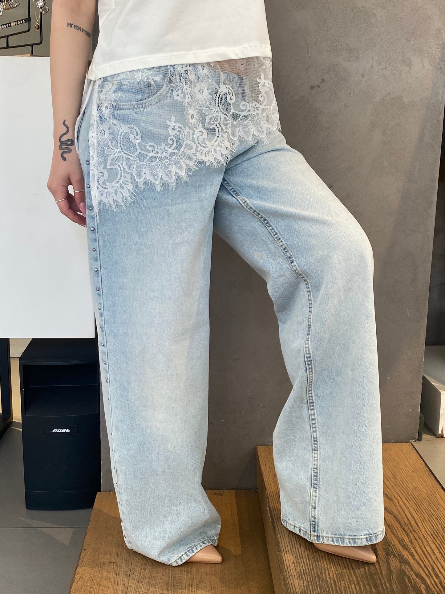 two way jeans full length borchie