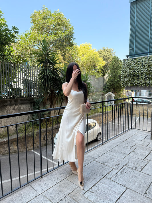lumina long dress arriccio laterale