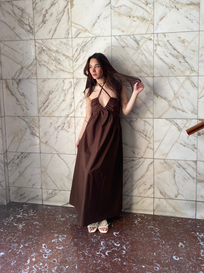 isabel long dress cotone